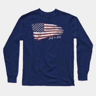 Independence Day 4th of July American Flag 1776 Long Sleeve T-Shirt